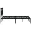 vidaXL Bed Frame Black Powder-coated steel Double Bed Frame