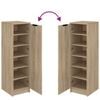 vidaXL Shoe Cabinet Sonoma Oak Engineered Wood Standard Shoe Cabinet