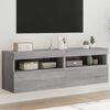 vidaXL TV Wall Cabinet Set of 2 Grey Sonoma Engineered wood Medium