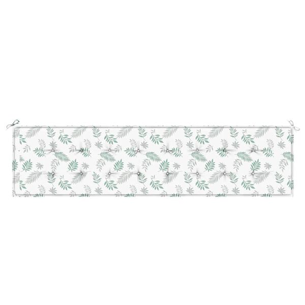 vidaXL Patio Bench Cushion Leaf Pattern 78.7x19.7x1.6" Fabric