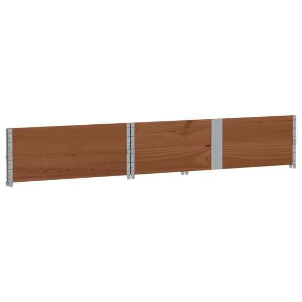 vidaXL Pallet Collars 2 pcs Brown 59.1x39.4" Solid Wood Pine
