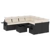 vidaXL Garden Sofa Set Black, Cream white