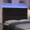 vidaXL Headboard with LED Strip Lights Adjustable Black 28.3" Velvet