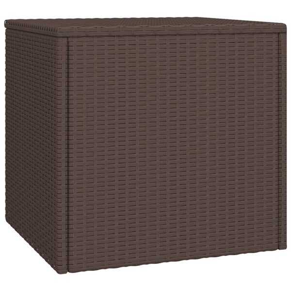 vidaXL Garden Side Table Brown PE rattan Small Stackable