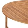 vidaXL Dining Table Natural Teak Solid Teak Wood Large Heavy Duty