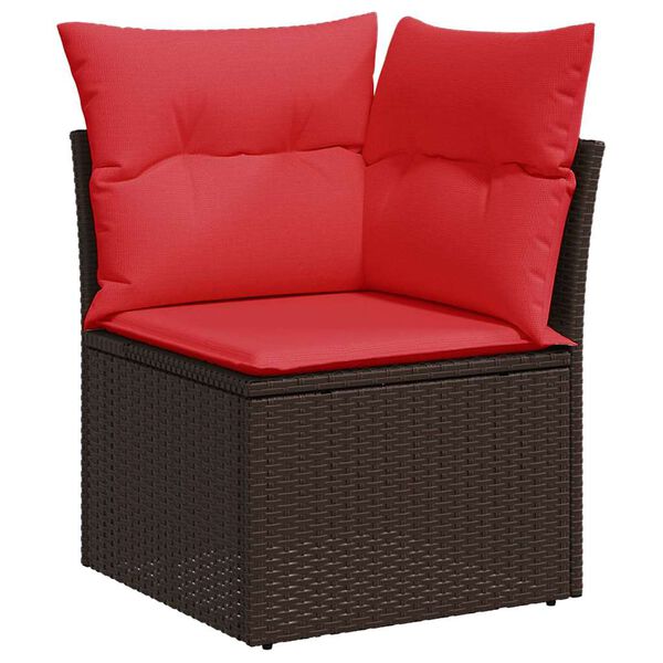 vidaXL Garden Sofa with Cushion Brown 62 x 62 x 69 cm Poly rattan