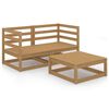 vidaXL Garden Lounge Set Honey brown Solid pinewood Medium Modular