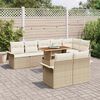 vidaXL Garden Sofa Set with Cushion 9 pcs beige and cream