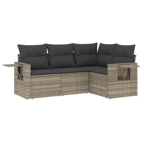 vidaXL Garden Sofa Set Light Grey, Dark Grey