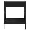 vidaXL Bedside Table Black Engineered wood, glass and steel Medium