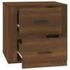 vidaXL Bedside Cabinet Brown Oak Engineered Wood Bedside Cabinet