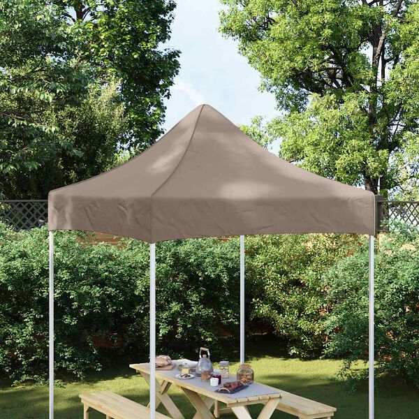 vidaXL Party Tent Roof 6.6'x6.6' Taupe 0.9 oz/ft²