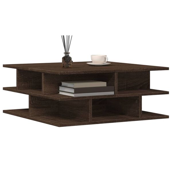 vidaXL Coffee Table Brown Oak Engineered Wood Medium Coffee Table
