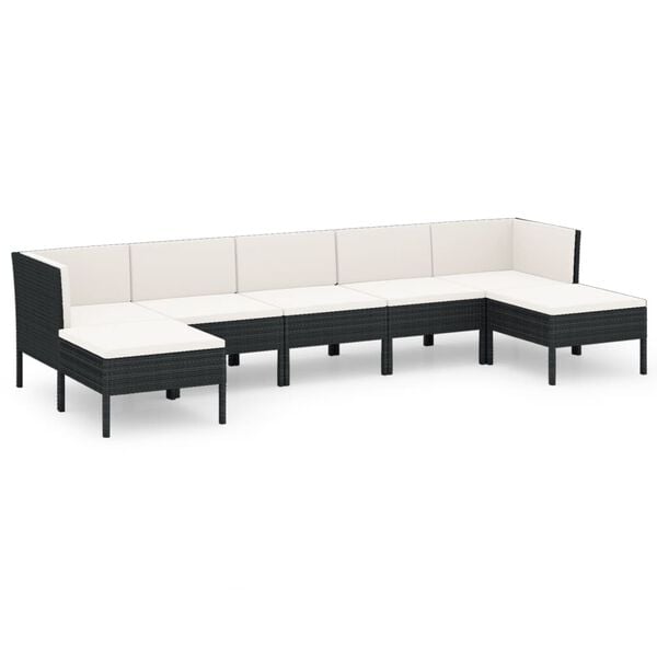 vidaXL Garden Lounge Set Black
