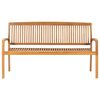 vidaXL Garden Bench Teak Smooth-finished teak wood with water-based varnish