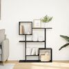 vidaXL Room Divider Bookcase Black Engineered Wood Medium