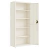 vidaXL File Cabinet White Powder-Coated Steel Extra High