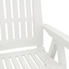 vidaXL Garden Reclining Chair Set of 2 White Polypropylene (PP) Medium