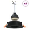 vidaXL Spotlight 6 pcs Black 9 x 9 x 2 cm Aluminium