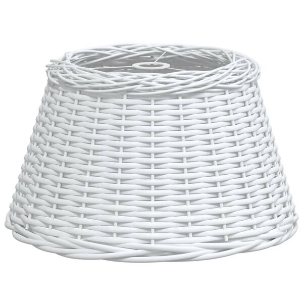 vidaXL Ceiling Lamp Shade White Wicker, iron Large Decorative Inlays