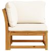 vidaXL Garden Sofa Cream white Solid acacia wood Single Modular