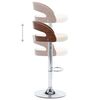 vidaXL Bar Chair Set of 2 Cream and Dark Brown