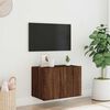 vidaXL TV Wall Cabinet Brown oak Engineered wood Medium TV Wall Cabinet