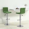 vidaXL Bar Stool Set of 2 Dark Green