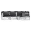 vidaXL Garden Lounge Set White, Dark Grey