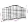 vidaXL Gabion Basket Set of 11 Silver Galvanized Iron