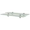 vidaXL Floating Shelf Set of 2 Frosted Tempered safety glass, Zinc alloy