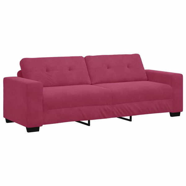 vidaXL Sofa Wine Red 87.01 x 30.71 x 31.50 in Fabric