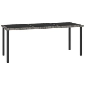 vidaXL Garden Dining Table Grey