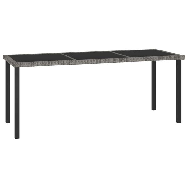 vidaXL Garden Dining Table Grey