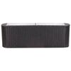 vidaXL Raised Bed Black Poly Rattan and Zinc Large Planters Planter
