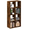 vidaXL Room Divider Bookcase Smoked Oak Engineered Wood Medium