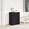 vidaXL Shoe Cabinet Black Oak Engineered Wood Medium Shoe Cabinet