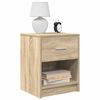 vidaXL Bedside Cabinet Sonoma Oak Engineered wood 15.7 x 13.4 x 19.7 in