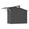 vidaXL Garden Shed Anthracite Galvanized Steel, PC board Large