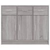 vidaXL Sideboard Grey Sonoma Engineered Wood 35.8 x 11 x 29.5 in