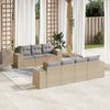 vidaXL Garden Sofa Set Beige, Light grey