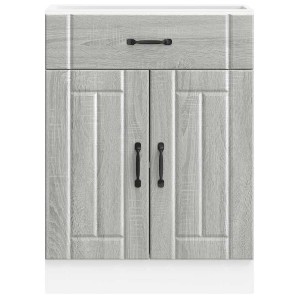 vidaXL Kitchen Base Cabinet Gray sonoma Engineered wood