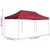 vidaXL Party Tent Wine Red Aluminum alloy, Oxford fabric with PVC coating