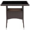 vidaXL Dining Table Brown and Black