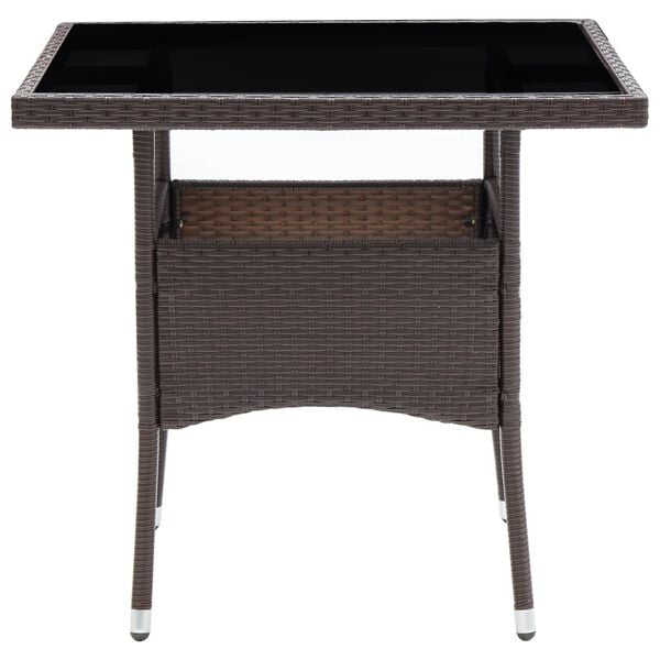 vidaXL Dining Table Brown and Black