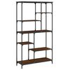 vidaXL Bookshelf Brown Oak Engineered Wood, Steel 39 x 14 x 69.3 in