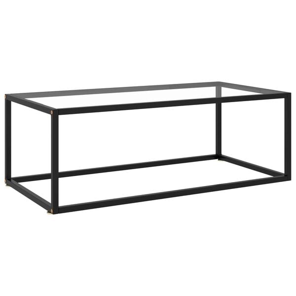 vidaXL Coffee Table Black and Transparent