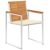 vidaXL Patio Chairs with Cushions 2 pcs Solid Acacia Wood and Steel