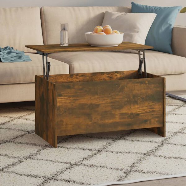 vidaXL Coffee Table Smoked Oak Engineered Wood Medium