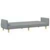 vidaXL Sofa Bed Light Gray Polyester, Wood, Plastic Medium Convertible